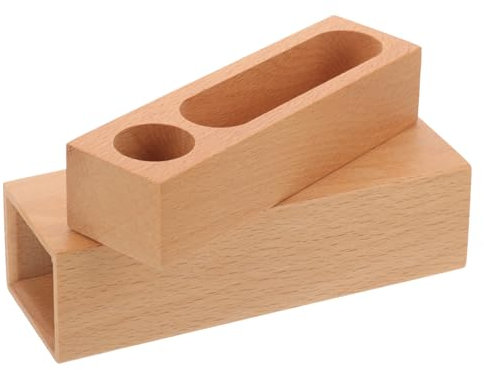 SEWACC Stempel Aufbewahrungsbox Aus Holz Tragbare Stempelkissenbox Aufbewahrungsbox Für Stempel Stempelbox Mit Ausreichend Platz Für Reisen Und Bürogebrauch
