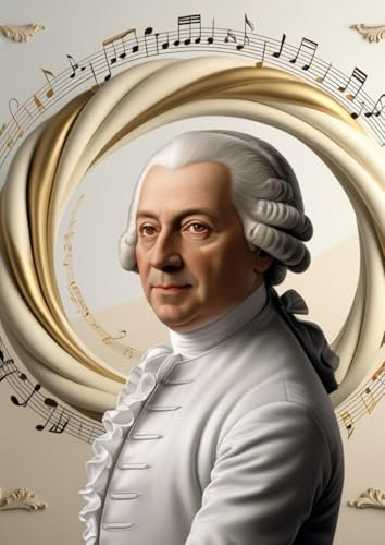 Notenheft: DIN A4 - 100 Seiten - Blanko Notenheft - Große Lineatur - Musik Schreibheft - Johann Sebastian Bach