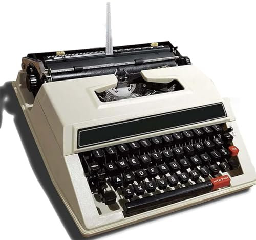 UE-MAOLU Vintage-Schreibmaschine, Beschreibbare Schreibmaschine Mit Vollmetallgehäuse, Elektrische Schreibmaschine Mit Korrektur, Perfektes Literarisches Geschenk