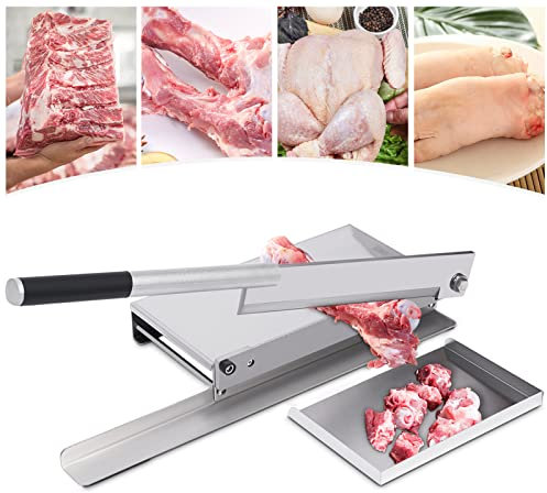 Máquina cortadora de huesos de carne, cortador de carne congelada de cocina resistente para carne de res, pollo, cabra, cerdo, pescado, cortador de hueso de hoja para un fácil corte