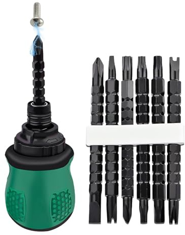 Cacciavite a cricchetto, cacciavite a cricchetto - Kit a cricchetto a doppia testa 13x - Strumento di riparazione staccabile reversibile regolabile portatile per occhiali