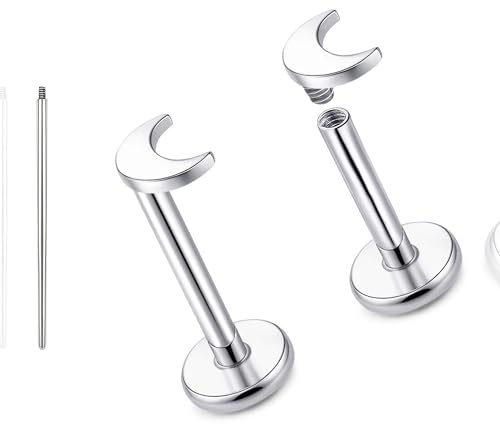 limerencia 18G G23 Reintitan Helix Piercing Tragus Ohrringe Innengewinde Labret Conch Piercing Hypoallergen Helix Ohrringe Piercing Ohr Muschel Medusa Piercing Schmuck