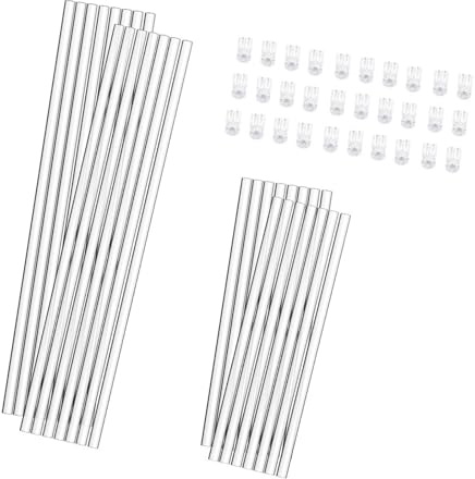 30 Stück Acryl Orchideen Stäbe 11/16ich Klar Pflanze für Topfpflanzen und Blumen mit Clip für vertikales Wachstum