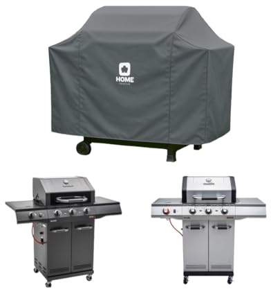 Home Source Duracover 2+3 122cm UV50+ BBQ Cover, Waterproof for Outdoor Use – Durable Polyester Grill Protector with Drawstring Closure, Fits 4 Burner, Large Barbecues
