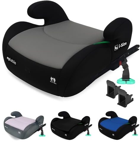 My Babiie MBCSB20 Child Booster Seat - ISOFIX, R129 i-Size 125-150cm (Group 3, 6 to 12 Years Approx.) Portable Kids Car Seat, Comfortable, Compact, Lightweight, Ideal for Travel - Grey