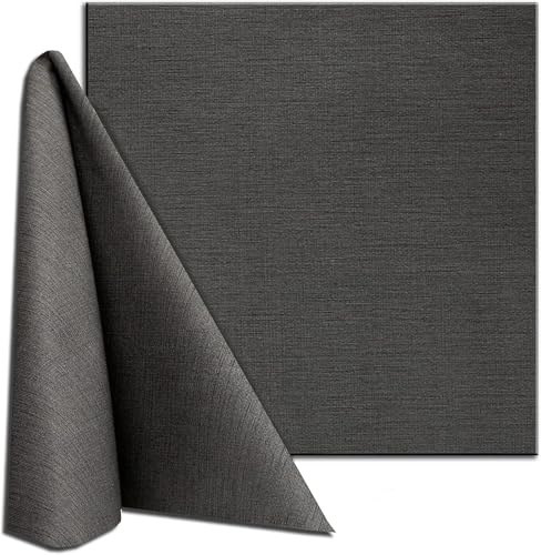 Tovagliolo TNT monouso 40x40 in tessuto non tessuto GRIGIO FUMO | 50 pezzi | tovaglioli, resistenti | assorbente | simile al tessuto | ideale per ristorazione | HoReCa | Biodegradabile
