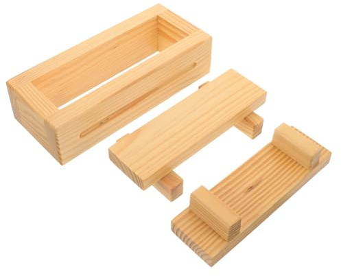 VERDANVERSE Pressa per Sushi in Legno, Macchina per Arrotolare Involtini di Riso, 22x9.5x8 Cm, per Ristoranti e Cucina Domestica