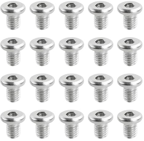 20 Stück M8 x 10 mm Flachkopfschrauben, 304 Edelstahl Schrauben mit Innensechskant, Maschinenschrauben Vollgewinde, Gewindeschrauben Silber für Montage Wartung
