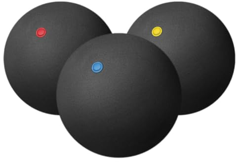 Hemobllo Lot De 3 De Racquetball en Caoutchouc Points Simples Et Doubles, Rebond Élevé, Entraînement Professionnel, Usage Intérieur Et Extérieur, Adapté Aux Joueurs De Squash