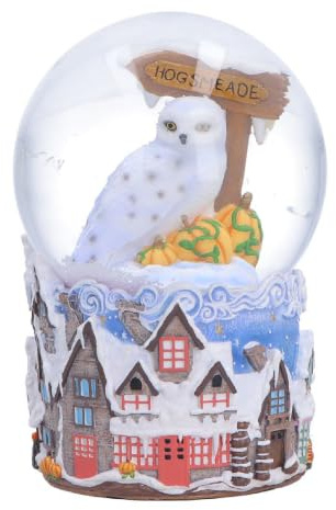 Nemesis Now Harry Potter Hogsmeade Village snöglob – officiellt licensierad handmålad Hedwig Wizarding World samlarobjekt, 14,6 cm