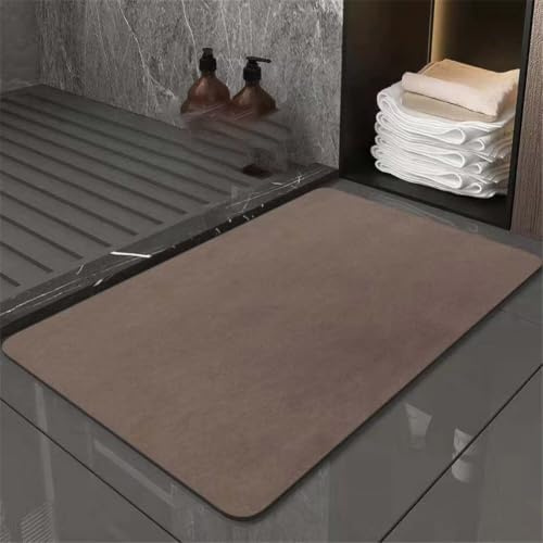 Alfombra de Baño Antideslizante, 120x170cm Alfombrilla Diatomita Baño Súper Absorbente, Alfombrilla Ducha Lavable Stone Bath Mat, Alfombra Piedras para Ducha, Cocina, Bañera y Baños, WC Square 6-1131
