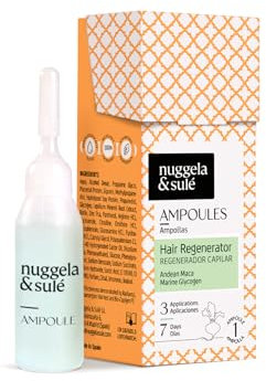 Nuggela & Sulé Fiala Rigeneratrice Capillare. Trattamento Efficace. Maca Andina e Glicogeno Marino, Aumenta la densitá dei capelli e spessore. Per il diradamento di capelli. 1 settimana 1x10 ml