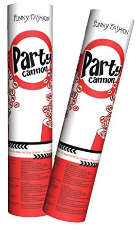 Konfetti Kanone Party Shooter Verkehrszeichen 40 Jahre (2 Stück)