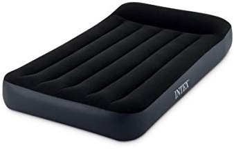 Intex Erwachsene Luftmatratze Classic mit Fiber-tech und Eingebaute Elektrische Pumpe, Blue/Black, One Size, 64146
