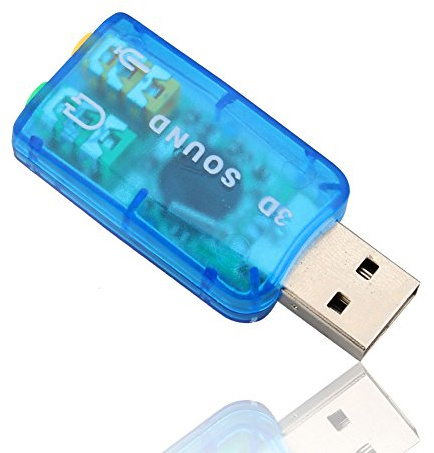 Hakeeta Adaptateur de Carte Son Audio USB2.0 avec Prise Haut-Parleur/Casque/Microphone, Prise en Charge du Post-Ton 3D et de la Piste Audio 5.1 CH virtuelle, adapté à 2000/XP.