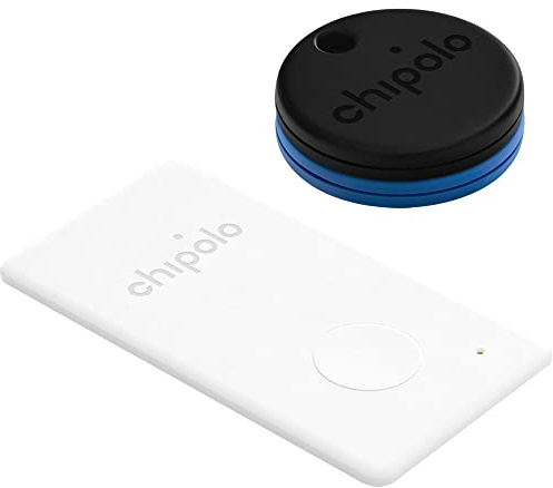 Chipolo Bundle - 2 x One & 1 x Card - Trouveur de clés et Portefeuilles, Suivi Bluetooth pour clés, Fonctions Premium gratuites, Fonctionne avec l'application Chipolo (Compatible avec iOS et Android)