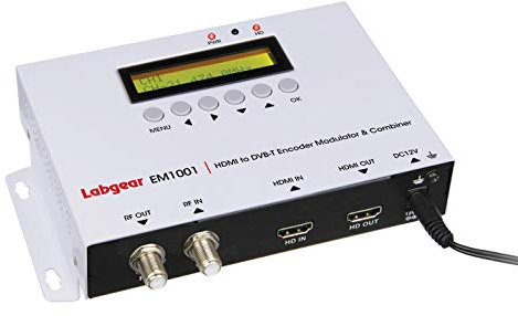 LABGEAR EM1001 - Codificador digital SD y HD, modulador RF DVB-T con salida HDMI