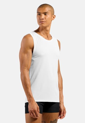 Odlo Active F-Dry Light Singlet Camiseta técnica sin Mangas Hombre Tanktop | Ligera, transpirable y de secado rápido, para running, senderismo, ciclismo, fitness y actividades al aire libre