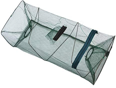 TYFT Tragbare Fischernetz Garnelen Käfig, Faltbarer Fishing Köderfischreuse Fisch-Reuse Krebsreuse Fisch Hummer Krabbe Langusten Garnelen Fische fangen Netz Fischreuse