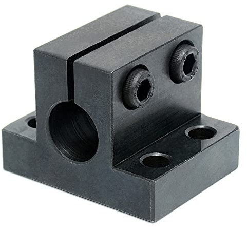 AUZHU- STB - Metric- Carbon Steel Bracket Guide Shaft Supports T-Flange seat Strut Clamps Tube clamp connectors Clamp mountings Column clamp Clamping and Connecting Elements Fixture Size: D25 mm