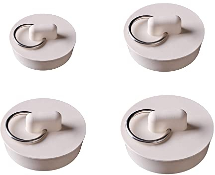 4 Stück Gummi-Waschbeckenstöpsel mit Ring zum Aufhängen für die Küche, Abflussstöpsel, Waschbeckenstöpsel, Badstöpsel für Küche, Badezimmer, Badewanne, Waschbecken (4 Größen)