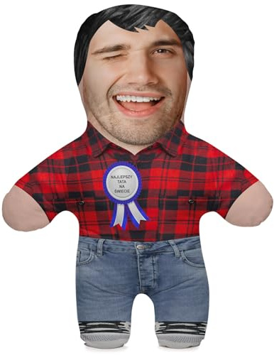 Ferocity Kissen mit eigenem Foto Personalisiertes Lustiges Fotogeschenk mit eigenem Gesicht Bedruckt 45 cm Hoch Body Körper Foto-Kissen zum Geburtstag Motiv Papa Pappi Dad Daddy [091]