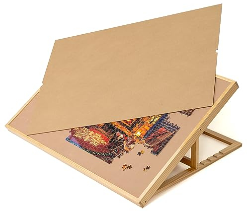 Lavievert Puzzle Tisch, Puzzlekoffer, Puzzle Aufbewahrung, Puzzle Brett mit Abdeckung und 5 verstellbaren Winkeln, für bis zu 1.500 Teile for Puzzles Up to 1500 Pieces