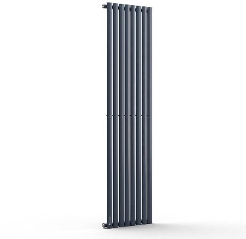 blumfeldt Badheizkörper, Design Heizkörper Flach, Sparsamer Flachheizkörper Vertikal, 728 Watt Warmwasser Wandheizkörper für Badezimmer & Wohnzimmer, Leiser Vertikal Heizkörper mit Thermostat