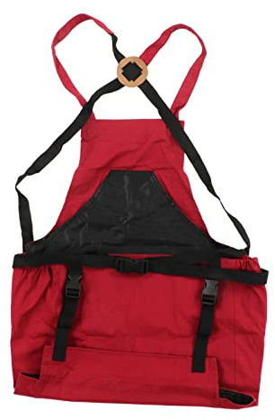 Tablier De Cueillette De Fruits Et Légumes Pratique Et Durable pour la Plantation en Extérieur - Sac De Protection pour Fleurs De Jardin Au Design Rouge élégant