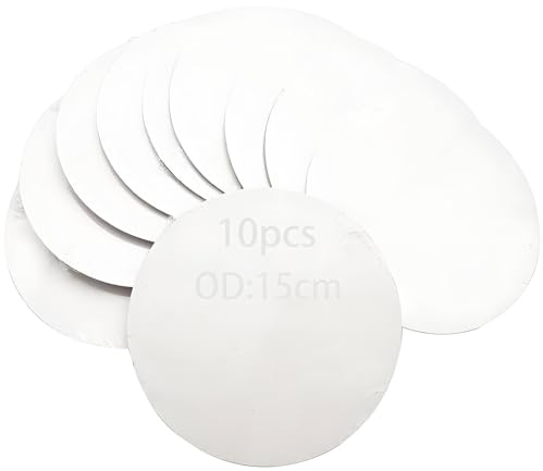 Canvaspaneler, Dujelixa tom bomullskonst duk, rund sträckt duk, diameter 15 cm försträckt canvasbräda, duk för målning, lämplig för oljemålning, akryl, akvarell (10 st)