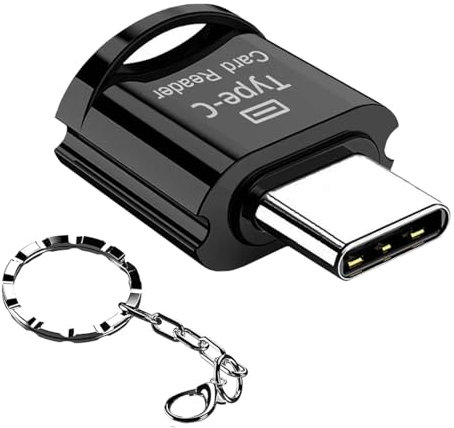 Lecteur de Carte Micro SD/TF, Lecteur de Carte USB C, Lecteur de Carte mémoire USB C vers Micro SD SDHC SDXC, Compatible pour iPhone 15, Windows Lixus, Samsung Galaxy, MacBook, avec Porte-clés