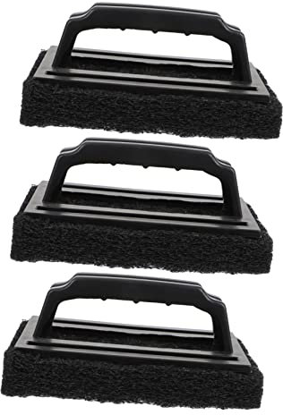 MOBUTOFU 6 Stk Grillreinigungsbürste Griddle-grill Für Den Außenbereich Bonsaischale Grillschrubber Grillreiniger Ohne Borsten Griddle-reinigungsblock Handwäscher Draussen Schwamm Black