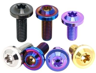 GWPOZGN Sechskantschrauben aus Legierung, Torx-Innensechsrund, Linsenkopf, Umrüstschraube for Elektroroller, Motorrad, M5, M6, M8, M10(Gold,M6x15 mm)