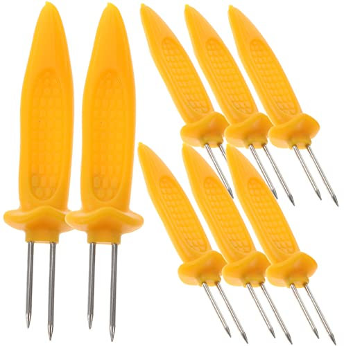 Levemolo 12piezas Tenedores De Acero Inoxidable para Mazorcas De Maíz Utensilios De Barbacoa para Cocción Casa Aire Fáciles De Limpiar y Resistentes La Oxidación