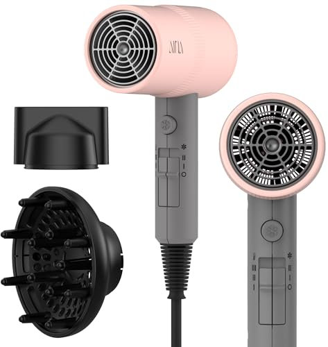 AINA Sèche-cheveux avec diffuseur, sèche-cheveux pour femmes | Technologie ionique avancée, revêtement en céramique | Fonction Cold Shot et Turbo Heat pour un séchage rapide et un éclat 230v~
