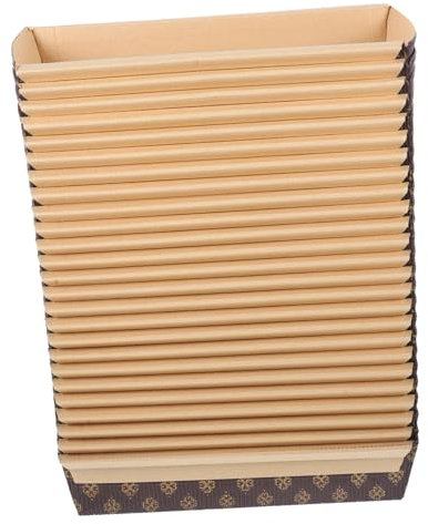 OKUMEYR 25pezzi Teglie Forma Barca Per Pane Onda Antiaderenti in Carta Usa e Getta Per Forno Stampo Rettangolare Per Dolci e Pane Accessori Cottura Versatili Per Feste e Riunioni