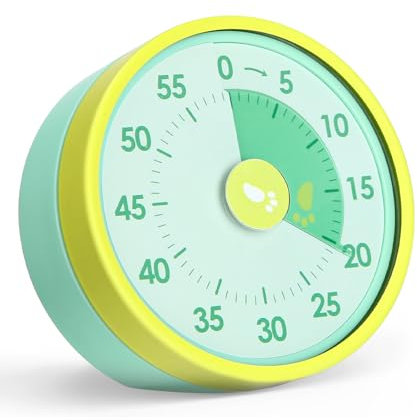 FAOKZE Visueller Timer und Zeitmanagement-Tool für Kinder, Lehrer, Schule, Küche, Backen, Fitnessstudio, Tee, Eierglocke (Grün)