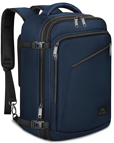 MATEIN Sac a Dos Ryanair 40x20x25, Baggage Cabine 20L, Sac à Dos Voyage Cabine Avion, Bagage à Main Petit Sacoche Ordinateur Portable, Sac de Voyage Femme Homme Travail Affaire Scolaire, Bleu