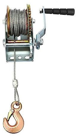 Verricello Elettrico, 600lbs 8M Verricello manuale a mano Caravan Strap Lunghezza Marine Pull Boat Trailer for auto, lavori domestici, movimentazione merci,per garage, magazzini, fabbriche
