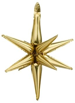 3D-Folienballon Stern, 70cm, Gold