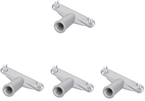 NUOBESTY 4pcs Replacement Broom Head Adapter Connector for Push Broom Head Compatible Mop Extension Pole Adapter for Cleaning Tasks Handle Tips