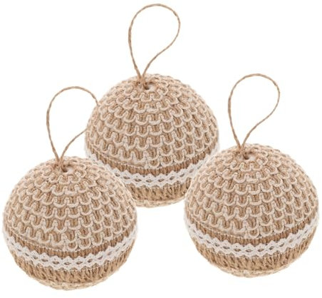 Gadpiparty 3pezzi Palline Natale Pendenti Decorative Sospese per Albero Addobbi Natalizi Oggetti Scena per Decorazioni Parete Finestra Festa