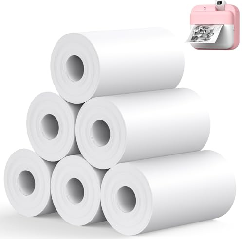 Teoryieer Lot de 6 Rouleaux de Papier Thermique d'impression instantanée pour Appareil Photo pour Enfants - Phetium HD