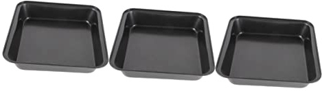 DIYEAH 3pcs Carbon Steel Oven Pan Nonstick Baking Tray Lightweight Durable High Temperature Resistant Baking Plate for Cake Pizza Cookies Household Use