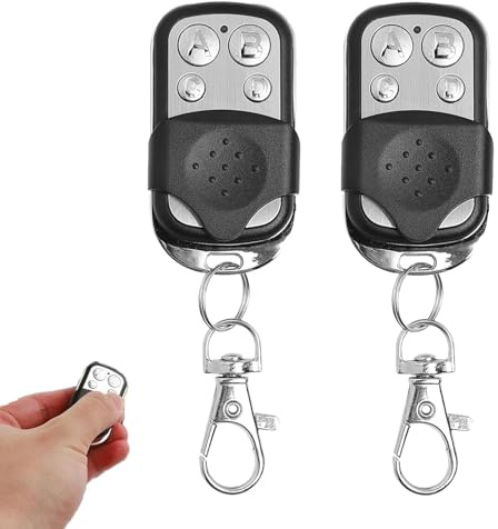 2 Pezzi Telecomando Universale Cancello, 433.92 MHz Codice Fisso Bip, Telecomando cancello Universale, Universale senza fili, Scorrevole 4 tasti copiatrice per Porta del Garage e Auto