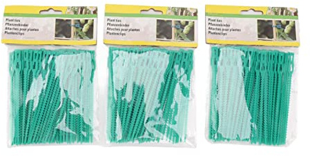 Set di fascette da giardino con cerniera, riutilizzabili, verdi, morbide, per fissare piante, viti, arbusti e fiori, lunghezza 13 cm, 300 pezzi in plastica