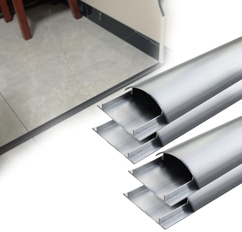 kabelkanal Kabelkanal Aus Metall Für Den Außenbereich, Selbstklebende Kabelrinne Aus Aluminiumlegierung Für Einfahrten/Hotels/Krankenhäuser, Silberne(4 PCS,L W H 150CM x 100MM x 30MM)