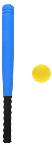 GARVALON Bate de Béisbol de Juguete para Pequeño Azul Espuma Eva Suave Equipo de Béisbol para Exteriores Juguetes para Patio Parque y Escuela Bate y Balones Color Aleatorio Color Aleatorio