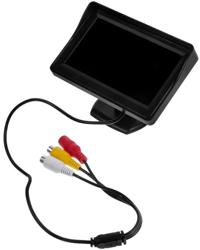 4.3 Inch Car Lcd Monitor with Dual Av Input, 480x272 | Black Abs Housing for 300 Cd/m2 Brightness 9-35v Input Simple Installation Rear View Parking Use