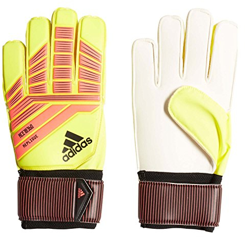 adidas Performance Predator Replique Goalie Gloves, Solar Yellow/Solar Red/Black, Size 9